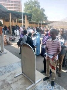 New ABU students at Kantagora square for physical screening